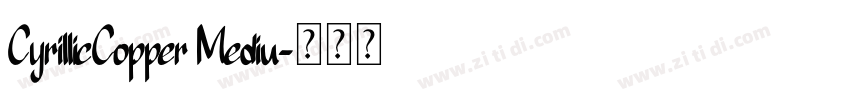 CyrillicCopper Mediu字体转换